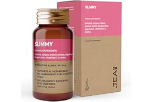 JEA SLIMMY - Brucia Grassi Potenti Veloci, Integratore Drenante Forte Dimagrante Alto Dosaggio con Formula Innovativa, Garcinia Cambogia Extra Forte, Vegano, 120 Compresse