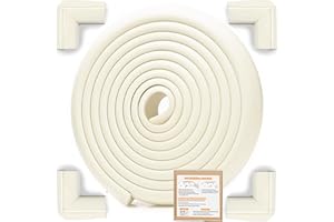 Dekukar Kind Möbel Stoßfänger Baby Proofing (Große 2.3m/7.5ft Kante + 4 Eckenschutz), Schwerlast Soft NBR Kantenschutz Schaumstoff, Tischkantenschutz Ecken für Schublade (Vorgeklebt, Baby Kopfschutz)