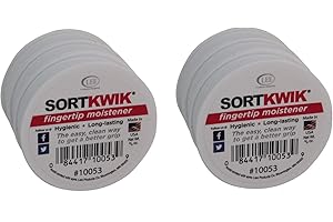 LEE PRODUCTS CO. LEE 10053 Sortkwik Fingertip Moisteners, 3/8 oz, Pink (Pack of 6) - Bundle Includes Universal Letter Opener
