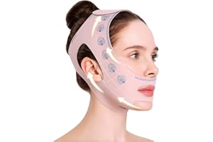 EHIOG Masque Double Menton Amincissant – Réutilisable Masque En Forme De V, Lifting Visage Raffermissant Anti-Relâchement, Ceinture Femme pour Affiner Le Contour & Éliminer le Double Menton