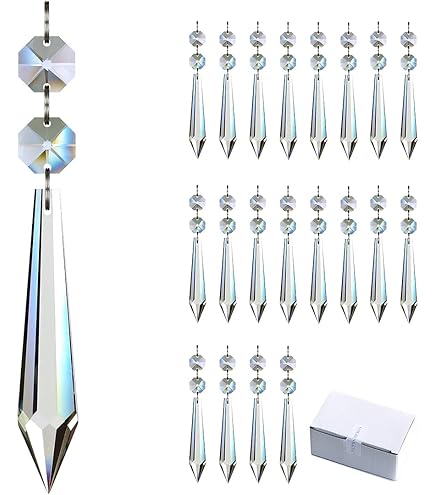 kit da 5pz pendenti completi in cristallo per lampadari ART. P01