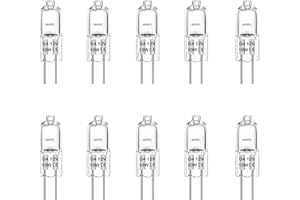 Rpanle Lot de 10 Ampoule Halogène G4 10W 12V Lampe de Base à Broche Halogène Techgomade, Blanc Chaud 3000K