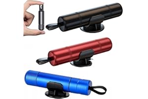 TUBAWD 3Pcs Life Hammer with Seatbelt Cutter, Safe Hero Life Hammer, Emergency Car Window Breaker 2-in-1 Window Breaker and Seat Belt Cutter for Car Safety, Cars Safety Hammers, Red, Black and Blue