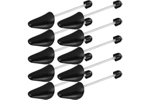 welsberg 5 pairs of women shoe trees size UK 2-5 plastic shoe shaper, unisex shoe former, crease protection, black