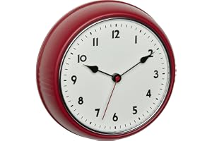 TFA Dostmann Retro radiostyrd väggklocka, 60.3541.09, vintageklocka, analog, tillverkad av metall