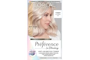 L'OREAL PARIS L'Oréal Paris Coloration capillaire anti-jaunissement pour un blond frais et une brillance intense, sans ammoniaque, référence Le Blonding, Platinum Ice