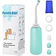 RUFCRIL Portable Travel Bidet with Carry Bag, TPE Material for High Temperature Resistance, 500ml Capacity with 2 Sealing Rings, Essentials for Postpartum Perineal Care,Hemorrhoid Treatment(Green)