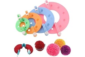 Hiessgozy 8 pezzi lanugine palla tessitore lana strumento maglia guanti Pom forniture Pom Knitting Y9n2 Pom Maker sciarpa set Pom Pom