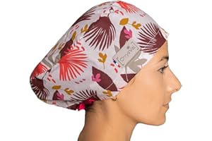 CHRYSVAL - Calot Couvrant Palm - Bonnet Médical ou Calot Cuisine Unisexe 100% Coton Oeko-Tex - Réglable Avec Attaches Et Elastique