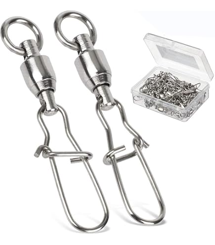 100 Connettori Girevoli Da Pesca In Acciaio Inox - Con Blocco Rapido E Cuscinetto A Sfera - Foto 14