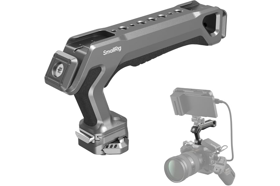 SMALLRIG Quick Release Top Handle with Quick Release Slider, Two-Way Smooth Installation, Ergonomic design, 15kg Max. Load, Built-in Multiple Mounting Points, HawkLock H21-4483