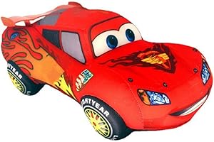 OUKEYI 9.8 inch/25cm Car Plush Toy, Car Shaped Plush Pillow, Soft Red Stuffed Car Plush Cushion, Racing Car Stuffed Doll Great Gift for Kids Birthday Party