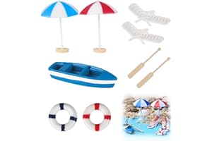 GEFIRE 7 Piezas Micro Paisaje De Playa De Bricolaje, Decoración de Playa en Miniatura, Miniatura Decorativa en Miniatura Jardín Playa para Sandpit Dollhouse Modelo, Decorativa en Miniatura Jardín