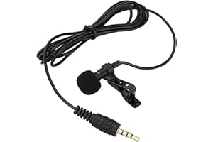Generic 1.5m Mini Portable Microphone Condenser Clip-on Lapel Lavalier Mic Wired Mikrofo/Microfon for Phone DSLR Camera Laptop