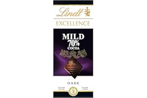 Lindt Excellence - 70% kakao, łagodna i ciemna batonik czekoladowy - 100 g