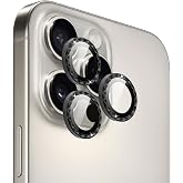 iPhone 16 Pro / 16 Pro Max Uyumlu IPG ProLENS Kamera Lens Koruyucu Elmas Kesim &Ccedil;er&ccedil;eveli 3D G&ouml;r&uuml;n&uuml;m, Kırılmaz Cam, HD Netlik,