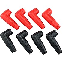 6-PC Electric Terminal Boot Covers - PVC Insulation Protection For Battery & Motor