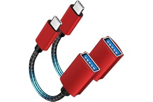 BRV EXPLORER USB C auf USB 3.1 Adapter [2 Pack], OTG USB Typ C auf USB Adapter Kabel, Thunderbolt 3/4 to USB Adapter Kompatibel mit Samsung Galaxy S23/S22/S21,iPad Pro 2022,MacBook Pro/Air 2020,Google Pixel