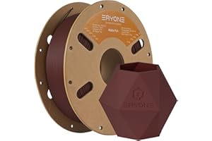 ERYONE Filament PLA o grubości 1,75 mm, do drukarki 3D, tolerancja +/- 0,03 mm, 1 kg/szpula, matowy czerwony (Ruby Red)