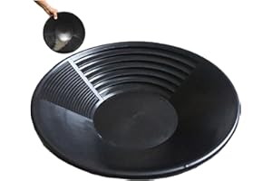 Ericetion Bateo de Oro de Plástico, Batea de Lavado para Prospección de Pepitas de Oro, Cernidor de Lavado para Clasificación de Oro (38 cm)