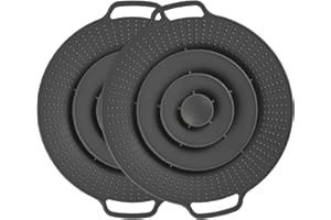 Astis 2 Pezzi Coperchio Universale in Silicone, Paraspruzzi Anti-Traboccamento, Protezione Contro Fuoriuscite Liquidi, Adatto per Pentole 15-25 cm, Coperchio Culinario Multiuso
