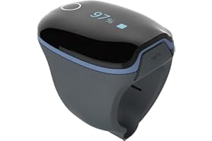 Viatom - Pulsoximetro monitoraggio continuo, per monitorare frequenza cardiaca, saturazione di ossigeno e indice di perfusione, per adulti, 35067