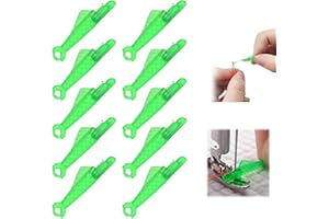 NIEEKRUN 10 Stück Einfädelhilfe für Nähnadeln Nähmaschinen Zubehör Kunststoff Nähnadeln Einfädler, Automatischer Einfädler Nadel Threading Tool für Handnähen