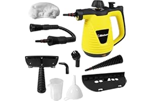 Belaco Steam Cleaner, Upholstery Cleaner, Handheld Steam Cleaner, Pressurized Multi-purpose Portable Steamer, with 9 accessories and 1050 watts for homes, sofas, bathrooms, and cars. BS-C388