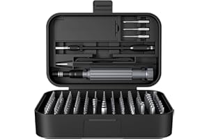 SOONAN 150 en 1 Set de Tournevis de Précision, Set de Tournevis Portable avec 120 Embouts Magnétiques Tournevis Torx Hex Pour Téléphone, Ordinateur Portable, PC, Montre, Lunettes，Noir