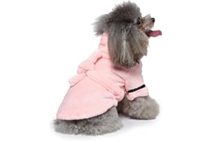 NCONCO Accappatoio per animali domestici, ad asciugatura rapida, super assorbente, accappatoio per cani di taglia grande, media e piccola