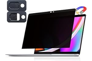 PESLV Privacy Screen Macbook Pro 13 Inch(2016-2022, M1, M2)/Macbook Air 13 In(2018-2021, M1), Magnetic Removable Anti Blue Light Glare Filter Privacy Screen Protector With Camera Cover for Mac 13In Laptop