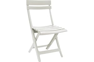 GROSFILLEX Chaise Pliante Miami, Blanc, 50 x 42 x 80 cm