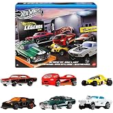 سيارات وشاحنات ألعاب معدنية بمقياس 1:64 من Hot Wheels، مجموعة أدوات HW Legends مكونة من 6 قطع مع زخارف خاصة (أنماط متنوعة