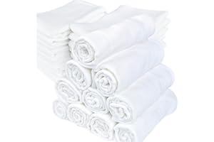PLUMERI Mulltücher Baby 60x80 cm, 115 g/m², 20er Pack Waschlappen Mullwindeln, Spucktücher für Neugeborene, Oeko-TEX Standard 100