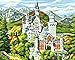 Produktbild CaptainCrafts Neu Malen Nach Zahlen 16x20 für Erwachsene, Kinder Leinwand - Deutschland Schloss Neuschwanstein, Lush Bergwald (mit Rahmen)