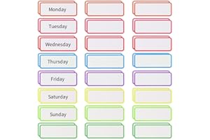 Étiquettes Magnétiques FOROREH Teklemon 54 Pièces 8x3cm Petit Memo Tableau Blanc Effaçable à Sec, Étiquette Aimanté Frigo pour Réfrigérateurs Salle de Classe, Planning Cuisine et Bloc Notes de Bureau
