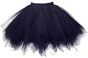Boolavard Adulte Femmes 80's Tutu Jupe Couches Tulle Jupon Halloween Tutu