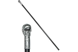 W WIDMANN MILANO Party Fashion, Totenkopf-Stab, einzigartiges Design mit erhabenem Schädel, langlebige Materialien, vielseitig für Halloween, ergonomischer Komfort, pflegeleicht