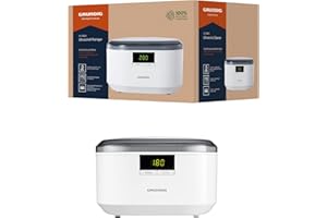 Grundig UC 6620 Ultraschallreiniger mit Timerfunktion, hocheffiziente Reinigung mit Ultraschall, Doppelwellen-Prinzip, 500 ml