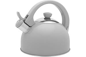 Galicja Bollitore in acciaio inox Molly – Caldaia a gas – Fornello a gas – Bollitore a pipa – Bollitore a fischio – Bollitore a induzione – 1,7 l grigio