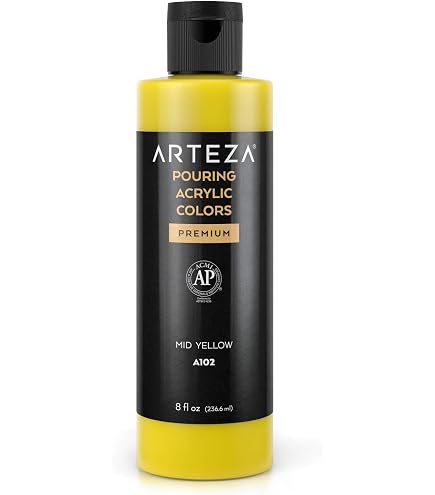 ARTEZA Vernice acrilica di alta qualità, giallo ocra A104, tubo da 250 ml, pigmento ricco, non sbiadisce, vernice non tossica per artisti e pittori d | Leroy Merlin