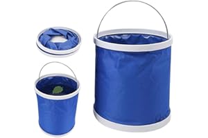 ARESVRGO TUSNAKE Cubo Plegable Cubeta de Agua portátil Multiuso, Plegable, Ligera, Apto para Lavado de Autos,Espacio para Vacaciones, Jardín, Exterior, Pesca y Camping, Versátil,(11L)