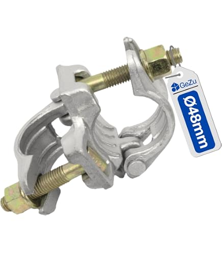 GeZu Impex Trägerkupplung – Feuerverzinkt, SW 22, 48 Mm Rohrdurchmesser, Stahlwinkel 50x35x15 Mm, EN 74, 9 KN Last, Für Gerüstrohrabhängung