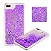 Price comparison product image Liquid Cover for Plus, for iPhone 8 Plus / 6 Plus / 6S Plus / 7 Plus Case, Glitter Liquid Cover for Plus, Liquid Sparkle Glitter Case for Plus, ZCRO Flowing Liquid Glitter Bling Bling 3D Quicksand Lovely Love Hearts Transparent Silicone Flexible Frame Anti Scratch Bumper Protective Shockproof Mirror Back Case for iPhone 8 Plus / 6 Plus / 6S Plus / 7 Plus (Purple)