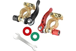TESYEUX 2Pièces Conectores Terminales de Batería Coche,Positivo y Negativo Conector de Abrazadera Bornes de Batería,Liberación Rápida,12V 24VConector Batería Tipo SAE/JIS A para Automóviles Barcos Moto Camion