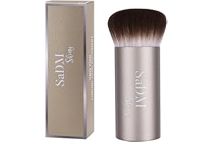 SADM SHINY Kabuki Make up Pinsel – Professioneller Blender für Foundation, Puder, Creme, Rouge & Bronzer – Gesichtspinsel für Flüssigmakeup – Vegan & Tierfreundlich