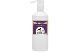 Biteback Products 'Neem Repel Gel'™ - Genuine Fly Repellent, Effective Horse Fly & Midge Protection, Lemon Eucalyptus & Neem Formula, Skin-Friendly for Sensitive Areas - 500ml