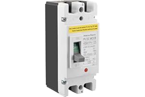 Heschen Disjoncteur DC à boîtier moulé MCCB, HSM1PV-125, 2 Pôles, DC550V 125A, Disjoncteur Photovoltaïque, pour Système Solaire PV Panneaux Solaires Système de Grille