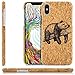Produktbild zanasta Hülle kompatibel mit iPhone X/iPhone XS Case Hochwertige Kork Schutzhülle Schale Ultra Slim Back Cover mit Motiv Pandaschlaf