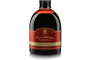 Octopus Tinta para pluma estilográfica en práctico frasco de recambio, tinta para pluma estilográfica, tinta para pluma estilográfica, tinta para caligrafía en Rojo Brillante 250ml